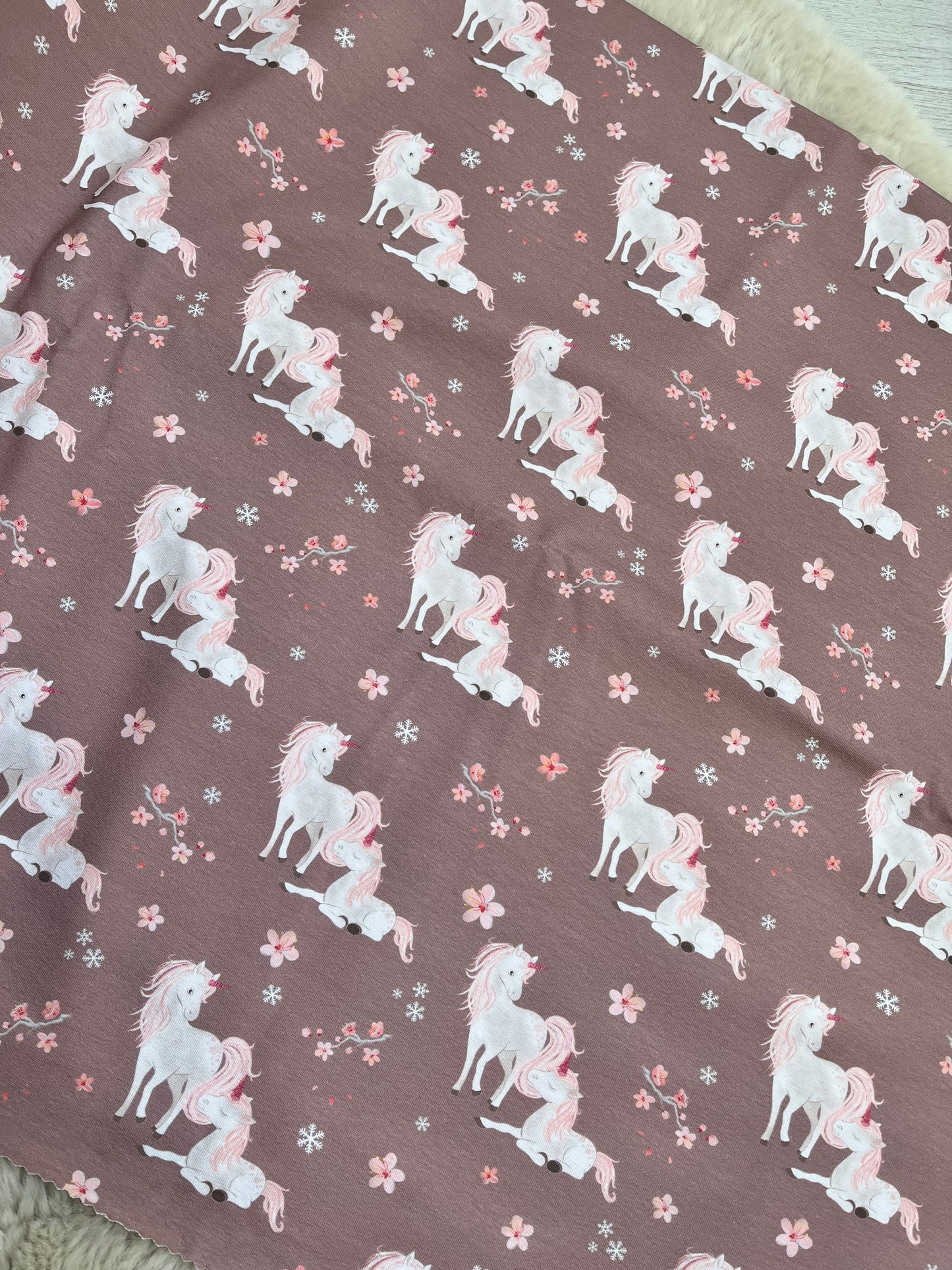 Reststück Einhorn Sakura Jersey ca.97cm