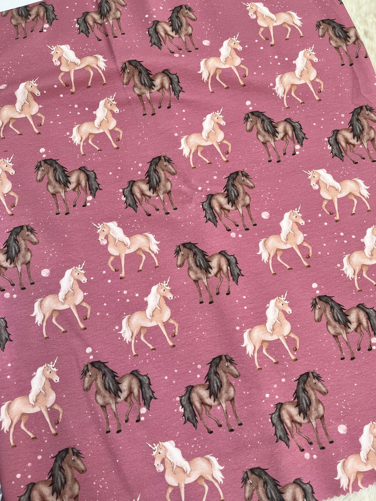 Reststück Pferde Jersey ca. 50cm