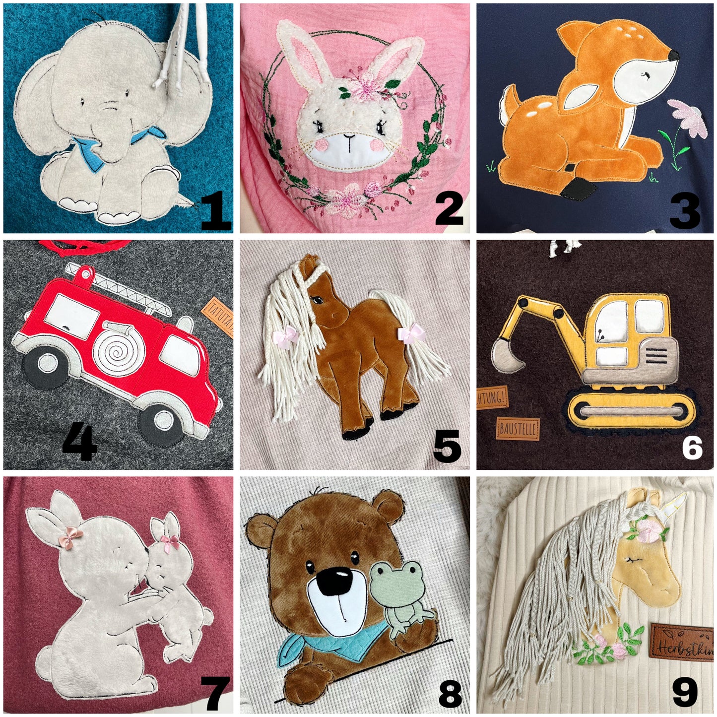 Baby Musselindecke mit Stickerei