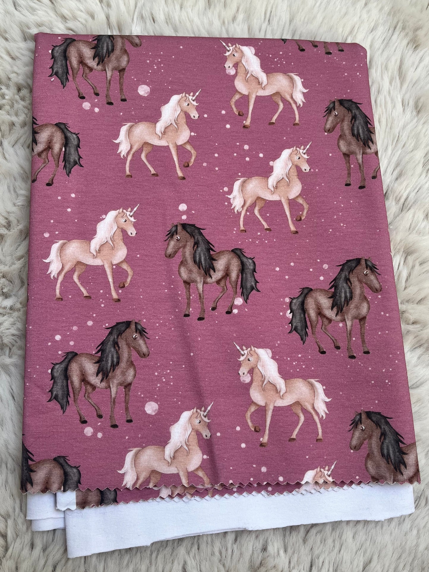 Reststück Pferde Jersey ca. 50cm