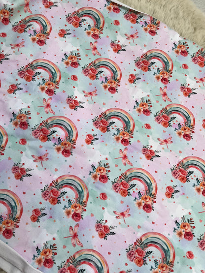 Reststück Regenbögen French Terry ca.49cm