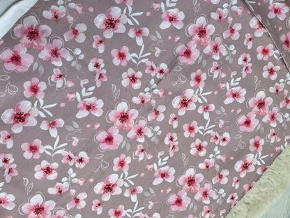 Reststück Sakura Blumen French Terry ca. 50cm