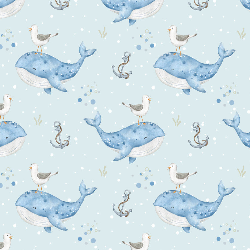 [011] VORBESTELLUNG Eigenproduktion Wale blau 0,5m