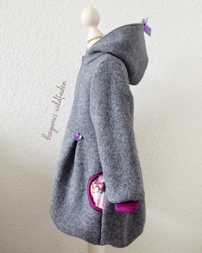 Walk Mantel „lila Einhorn“ Gr. 56-164