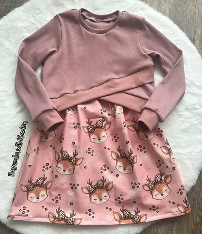 Pulli Kleid 68 - 152 "Leo Reh"