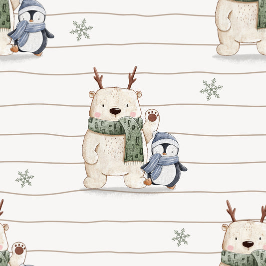 [114] VORBESTELLUNG Eigenproduktion Eisbär & Pinguin gestreift